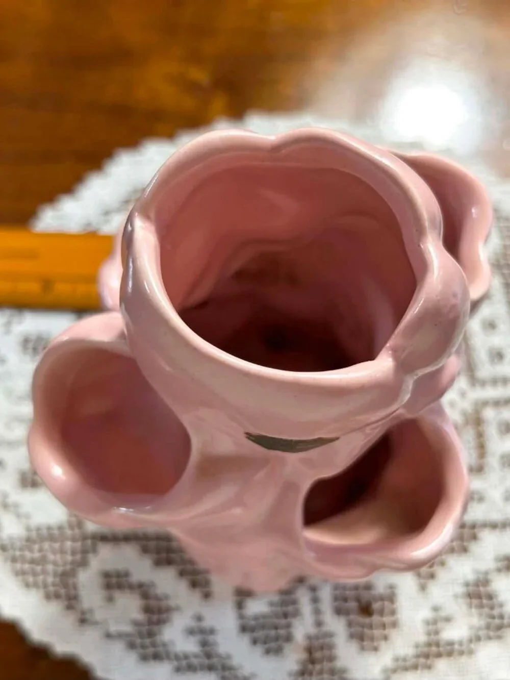 Rare Vintage Niloak Ozark Dawn Pink Tulip Crocus Vase - PRISTINE